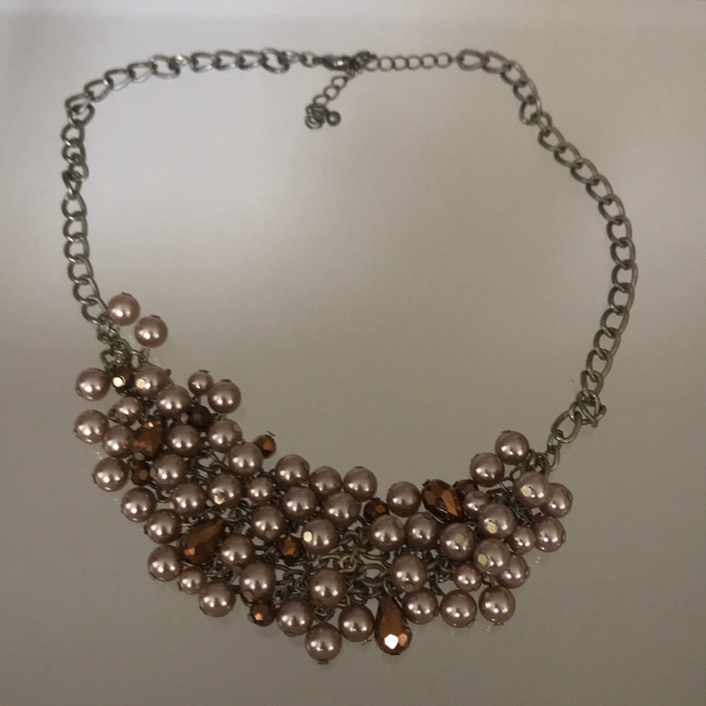 Faux Pearl Statement Necklace